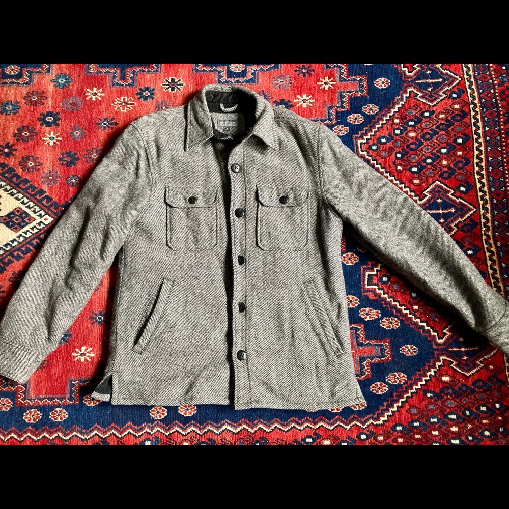 LL Bean Signature Herringbone Shirt Jacket